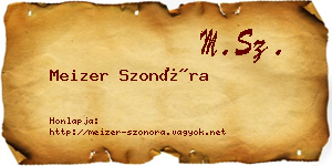 Meizer Szonóra névjegykártya